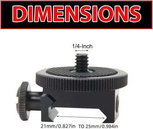 Gotical | Gun Adapter for Camera Screw (1/4-Inch) | 20mm Picatinny to 1/4 Inch Screw Action Camera Mount for Hunting Shooting Photo Video Record | Camera Gun Mount Adapter in Saudi Arabia