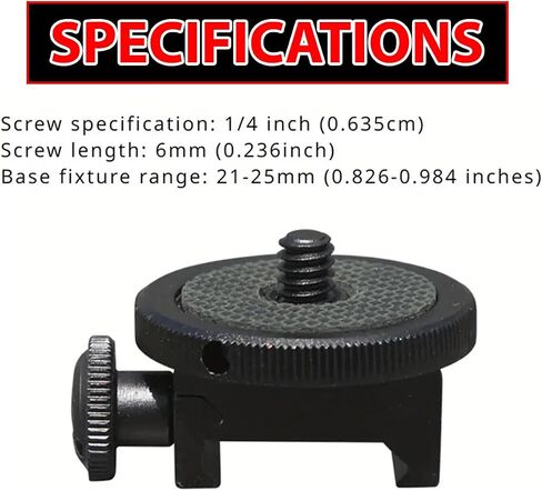 Gotical | Gun Adapter for Camera Screw (1/4-Inch) | 20mm Picatinny to 1/4 Inch Screw Action Camera Mount for Hunting Shooting Photo Video Record | Camera Gun Mount Adapter in Saudi Arabia