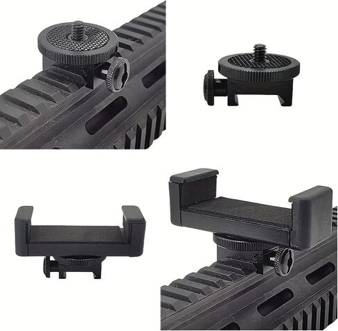 Gotical | Gun Adapter for Camera Screw (1/4-Inch) | 20mm Picatinny to 1/4 Inch Screw Action Camera Mount for Hunting Shooting Photo Video Record | Camera Gun Mount Adapter in Saudi Arabia