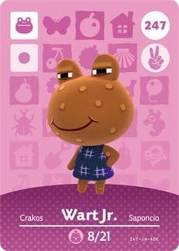 Wart Jr - Nintendo Animal Crossing Happy Home Designer Amiibo Card - 247 in Kuwait