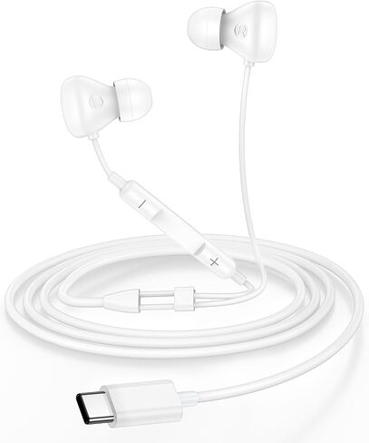 for iPhone 17e 17 16 15 Earphones Wired, USB C Earbuds Wired Headset Ear in Saudi Arabia