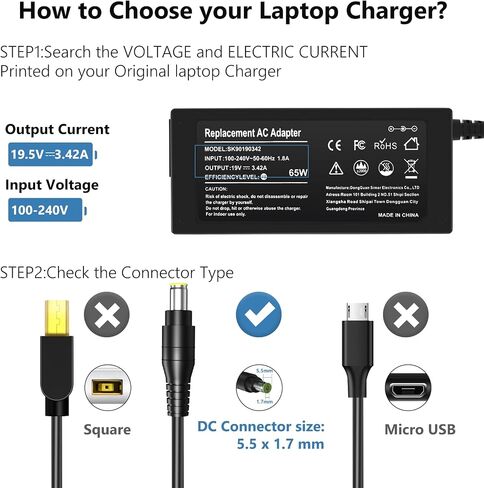 65W Laptop Charger for Acer Aspire 5 A515 A515-43 A515-51G A515-52 in Kuwait