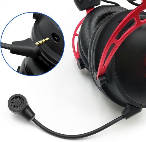 Mic Replacement for Cloud Wireless Gaming Headset Noise Cancelling Microphone, Flexible Design for Gaming Sessions 3.5mm Plug in Saudi Arabia