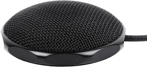 Conference USB Microphone with Clear Sound for Meetings Gaming and Online Classes in Black in Saudi Arabia