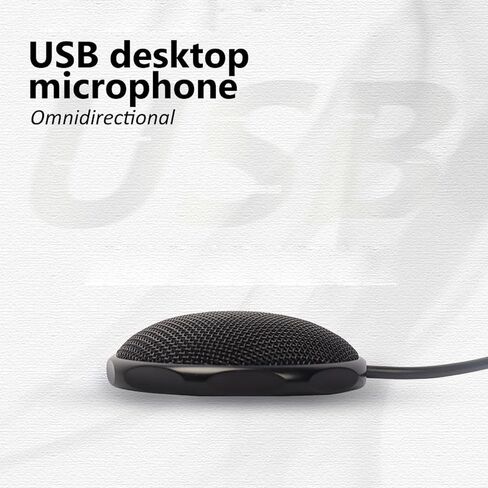 Conference USB Microphone with Clear Sound for Meetings Gaming and Online Classes in Black in Saudi Arabia