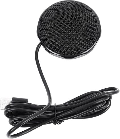 Conference USB Microphone with Clear Sound for Meetings Gaming and Online Classes in Black in Saudi Arabia
