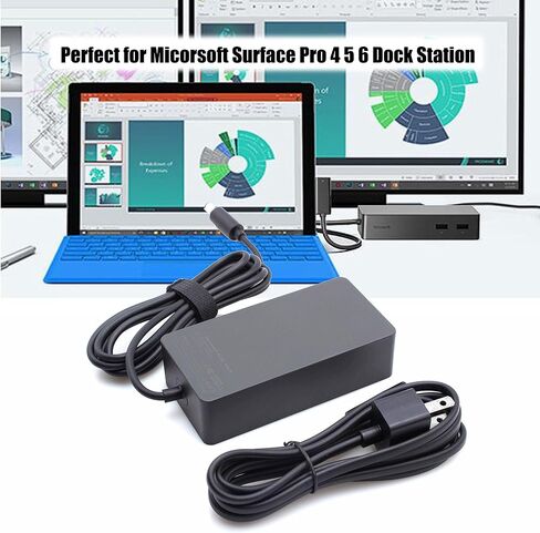 90W 15V/6A Charger Adapter Power Supply for Microsoft Surface Dock/Microsoft Surface Pro 4 5 6 Book Docking Station,Model 1661&1749 Power Transformer PD9-0003 PF3-00005 PF3-00007 PD9-00003-RFB in Kuwait