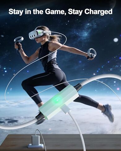 كابل VR Link بطول 16 قدم مع منفذ شحن إضافي لـ Meta Quest 3/3S/2 وPico 4 in Kuwait