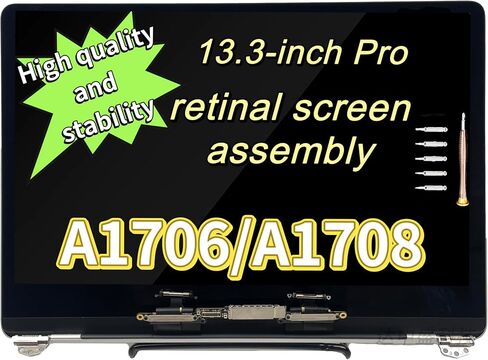 New A1706 A1708 LCD Display Screen Full Assembly Replacement for MacBook Pro 13" 2016 2017 EMC 3163 3164 3071 2978 (Silvery) in Kuwait