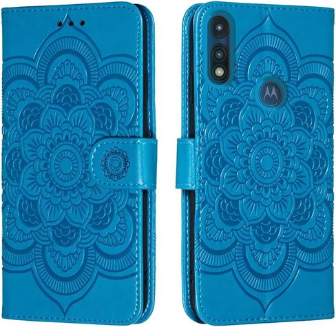 Wallet Case for Motorola Moto E, Card Holder, Blue in Saudi Arabia