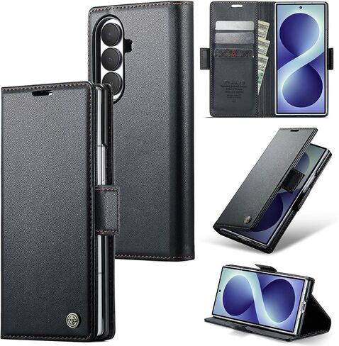Wallet Case for Samsung Galaxy Z Fold 6, Black in Saudi Arabia