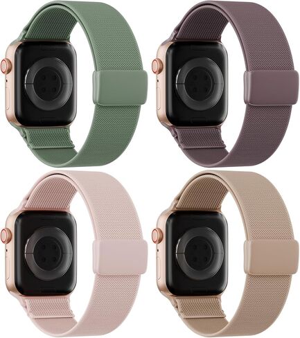 Magnetic Stretchy Nylon Loop Sport Strap for Apple Watch Bands Women Men in Saudi Arabia