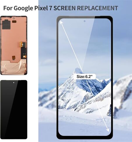 OLED for Google Pixel 7 Screen Replacement for Google Pixel 7 Display Digitizer for Pixel 7 GVU6C LCD Touch Screen Assembly with Frame GQML3 GO3Z5 Black (with Fingerprint Function) in Saudi Arabia