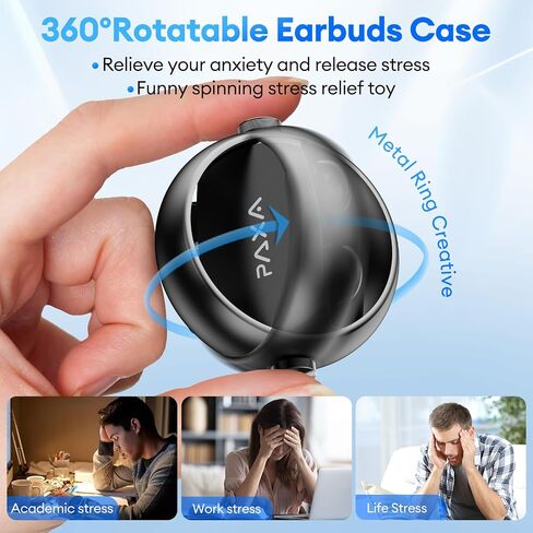 2 in 1 Clip on Open Ear Headphones Wireless Earbuds, 0 Delay Bluetooth 6.0, Ultra-long 140H Play, Auto L-R Recognition Touch Control, Hybrid Noise Reduction for Work Fitness Daily Use, Ctbuds Black in Kuwait