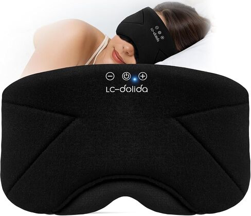 Toddler Headphones Wireless, LC-dolida Kids Headband Headphones Cute & Comfortable Fit, Safe Volume Limited Bluetooth Headband & Eyemask for Boys Girls, Airplane Travel Essentials for Kids in Saudi Arabia