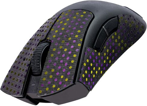 Mouse Grip Tape,Self-Adhesive,Pre-Cut,Sweat-Resistant,Professional Mice Upgrade Kit, Non Slip (Yellow & Purple, Logitech G Pro X Superlight 1&2) in Saudi Arabia