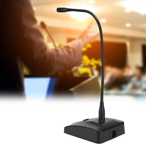 Desktop Wired Microphone Heart Shape Directivity Gooseneck Type for Conference Durable AntiCorrosion Plastic Base 1 Unit in Saudi Arabia