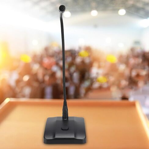 Desktop Wired Microphone Heart Shape Directivity Gooseneck Type for Conference Durable AntiCorrosion Plastic Base 1 Unit in Saudi Arabia
