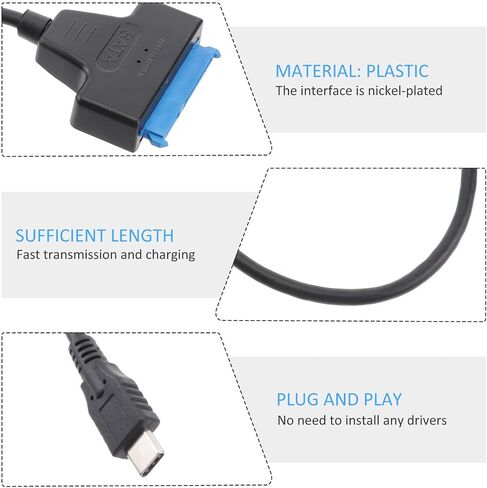 Baluue Type-c to Serial Ata 3.0 Data Cable USB 3.1 Adapter for Hard Drives in Kuwait