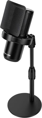 USB Condenser Microphone with Real Time Gain Control and RGB Light for Streaming PC and Gaming Setup in Saudi Arabia