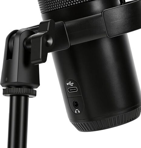 USB Condenser Microphone with Real Time Gain Control and RGB Light for Streaming PC and Gaming Setup in Saudi Arabia
