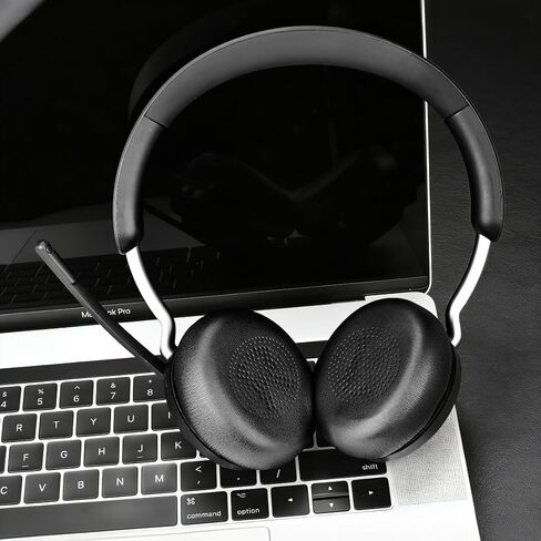 Defean Earpads for Jabra Evolve2 65/Evolve2 40/Elite 45h Headset-Black in Kuwait