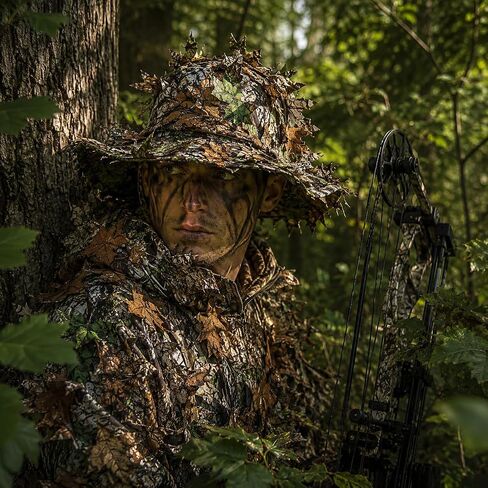 3D Leafy Camo Boonie Hat for Hunting in Saudi Arabia