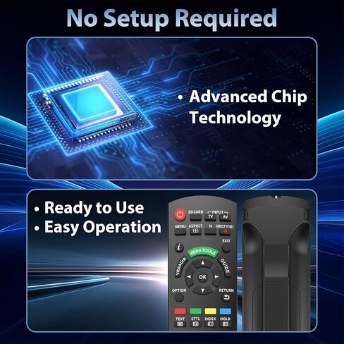 Universal Remote Control for Panasonic TV Remote Control Works for All Panasonic Plasma Viera HDTV 3D LCD LED TV/DVD Player/AV Receiver in Kuwait