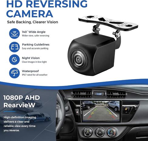 5G-WiFi6 (4Core 64G ROM) Car Radio Stereo for Toyota Corolla 2014-2016,10 inch Touch Screen Head Unit with Wireless Carplay Android Auto GPS Bluetooth SWC FM HD Backup Camera in Saudi Arabia