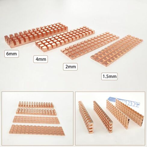 M.2 Heatsink 67x18x2mm PS5 2280 SSD Pure Copper Heatsink Kit Cooler Heat Sink with Silicone Based Thermal Pad for Cooling M.2 SSD NVME Laptop in Kuwait