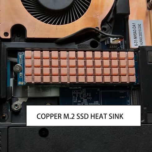 M.2 Heatsink 67x18x2mm PS5 2280 SSD Pure Copper Heatsink Kit Cooler Heat Sink with Silicone Based Thermal Pad for Cooling M.2 SSD NVME Laptop in Kuwait