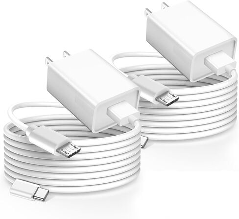 CYQAPC 10ft Long Micro USB Cable Android Charger for PS4 Controller XBXO ONE Charging Cable Power Cord for Wyze Cam v4/v3/OG/v3 Pro/Pan,YI Cam,SimpliSafe,Blink Mini, Ring Indoor Camera 2nd Gen & More in Kuwait