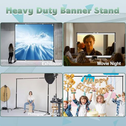 10x10FT Backdrop Banner Stand, Adjustable Step and Repeat Stand in Kuwait