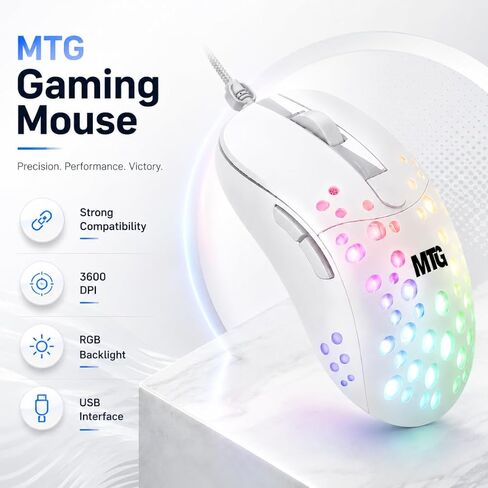 MTG 4-in-1 RGB Gaming Keyboard & Mouse Combo, Wired, 2400 DPI Mouse in Saudi Arabia