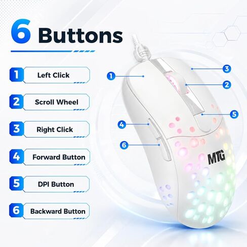 MTG 4-in-1 RGB Gaming Keyboard & Mouse Combo, Wired, 2400 DPI Mouse in Saudi Arabia