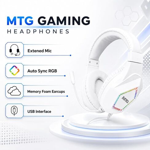 MTG 4-in-1 RGB Gaming Keyboard & Mouse Combo, Wired, 2400 DPI Mouse in Saudi Arabia