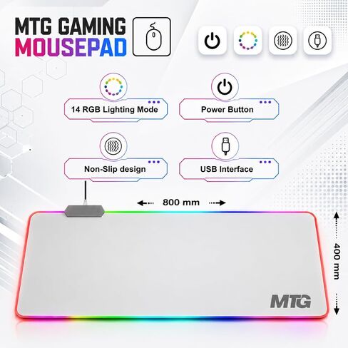 MTG 4-in-1 RGB Gaming Keyboard & Mouse Combo, Wired, 2400 DPI Mouse in Saudi Arabia