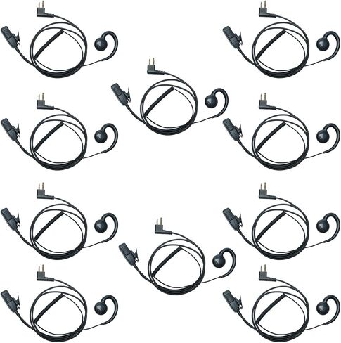10 Pack Earpiece Headset with PTT Compatible with Motorola cp200 in Kuwait