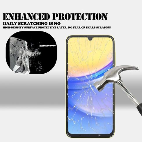 [2+2 Pack Tempered Glass Film For Samsung Galaxy A15 5G Screen Protector 2-Pack with Camera Lens Protector 2-Pack in Kuwait