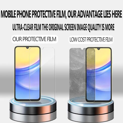 [2+2 Pack Tempered Glass Film For Samsung Galaxy A15 5G Screen Protector 2-Pack with Camera Lens Protector 2-Pack in Kuwait