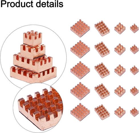 Silent Copper Heat Sink Set 20pcs for Pi 4 for Model B Silent in Saudi Arabia