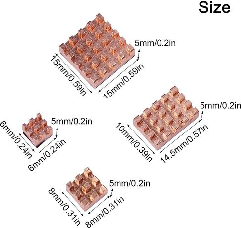 Silent Copper Heat Sink Set 20pcs for Pi 4 for Model B Silent in Saudi Arabia