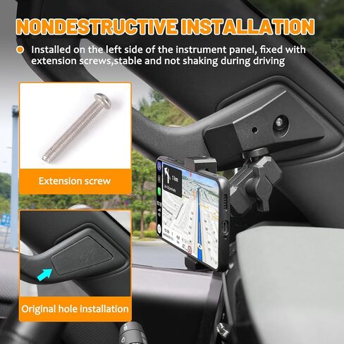 Phone Holder Mounts on Dashboard for 2022-2024 2025 2026 Silverado&Sierra Custom Adjustable Stabilizer Silverado Cell Phone Holder Gmc Sierra 1500 Accessories in Saudi Arabia