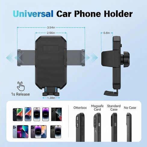 Car Phone Holder Air Vent Clip Mount, 360°Adjustable for iPhone Android in Saudi Arabia