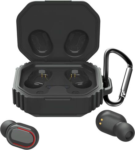 TOPTECH Blast BA-33 Wireless Earbuds, Bluetooth 5.4 True Wireless Earbuds with Microphone, 8mm Dual-Woofer Drivers, Voice Assistant, Button Controls & Portable Clip-On Charging Case,Grey in Kuwait