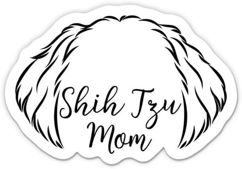 Shih Tzu Dog Mom Sticker, 3 in in Saudi Arabia