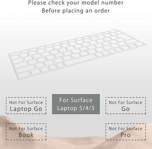 Keyboard Cover Protector Skin for Microsoft Surface Laptop 5 (2022 Release) / Laptop 4 / Laptop 3 13.5''/15'', Premium Ultra Thin, High Transparency, US Keyboard Layout in Saudi Arabia