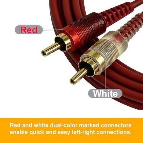 HTDYOO RCA Cables, 2 RCA Stereo Audio Cable - 5 Feet. in Saudi Arabia