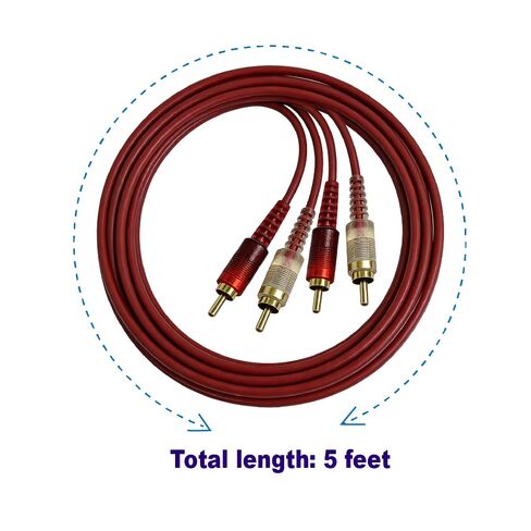 HTDYOO RCA Cables, 2 RCA Stereo Audio Cable - 5 Feet. in Saudi Arabia