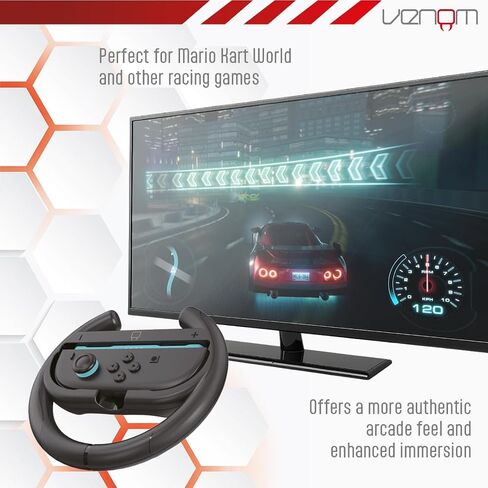 Venom Switch 2 Steering Wheel Twin Pack for Mario Kart World (Nintendo Switch 2) in Saudi Arabia